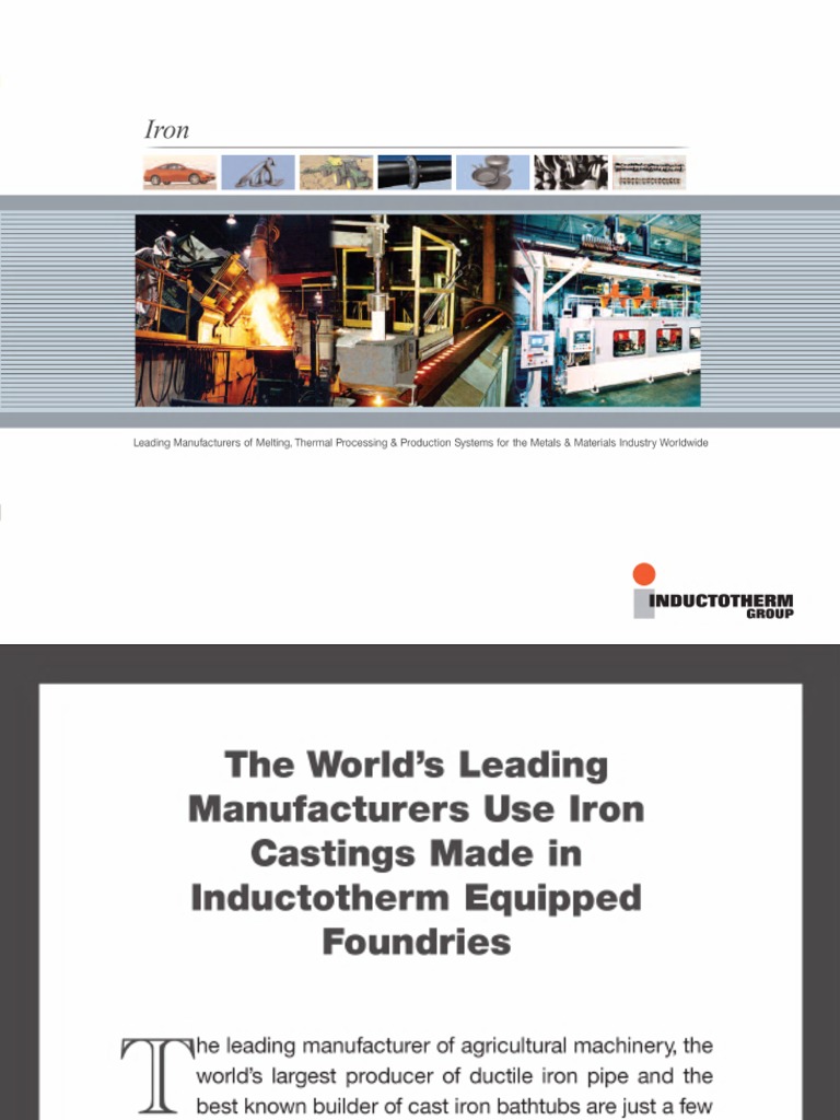 Iron Brochure Foundry Casting (Metalworking)