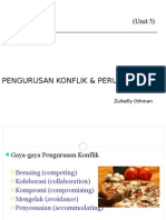 Unit 3: Gaya Pengurusan Konflik