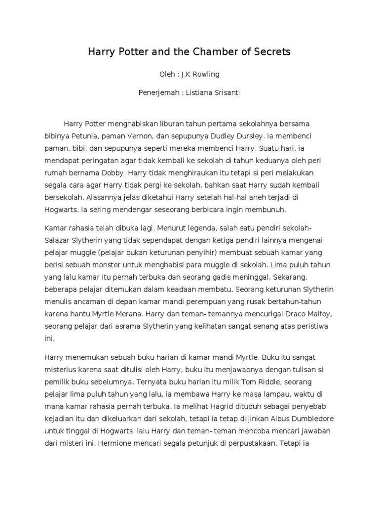 Harry Potter and The Chamber of Secrets | PDF
