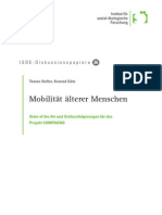 Mobilität Älterer Menschen - State of The Art Und Schlussfolgerungen Für Das Projekt COMPAGNO