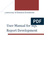 User Manual For SQL Report Development