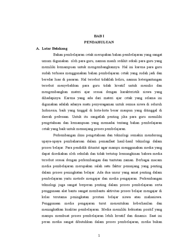 Bahan Ajar Cetak Dan Non Cetak