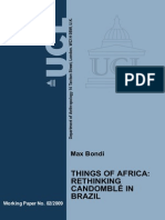 Max Bondi Things of Africa Rethinking Candomblé in Brazil
