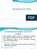 Entrepreneurship Training Model