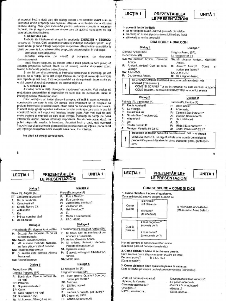 Manual Limba Italiana | PDF