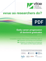 What Do Researchers Do Early Career Progression 2013