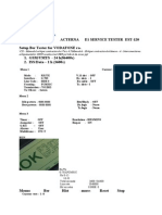 Setup Acterna - E1 Service Tester