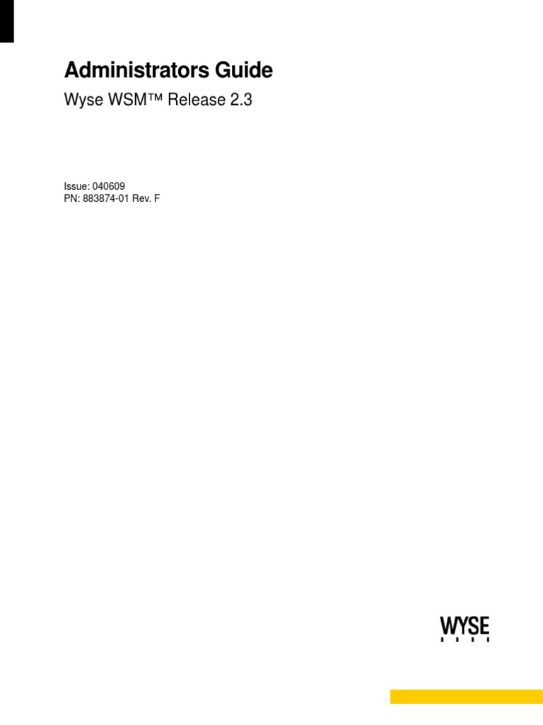 WSM 2.3 Admin Guide | PDF | Active Directory | Public Key Certificate