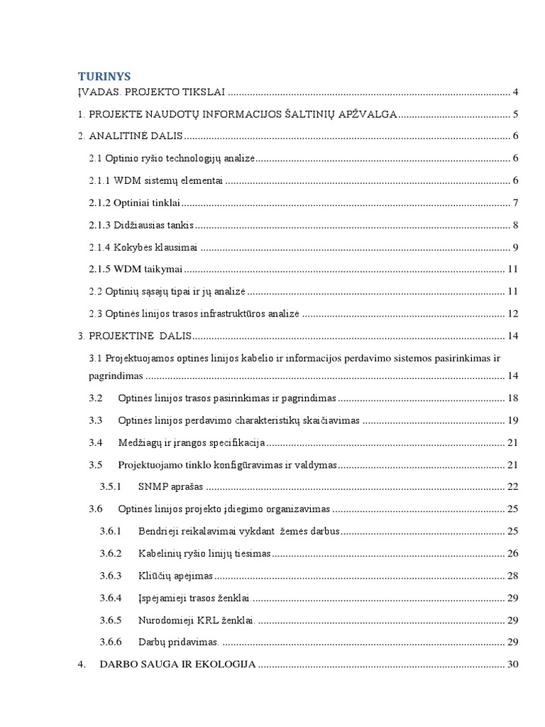 Optinio Tinklo Projektavimas | PDF