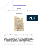 Apócrifos - Carta de Lentulus Publius de Jerusalém ao Imperador Tíbérío César.doc