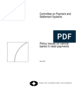 Committee On Payment and Settlement Systems: Policy Issues For Central Banks in Retail Payments