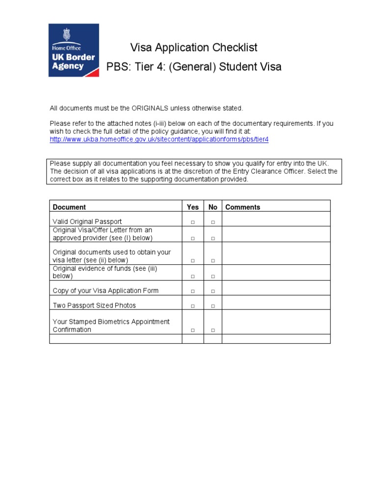 uk visit visa documents checklist