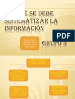 Porqu Se Debe Sistematizar La Informacin