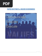 Ethics and Values in Business