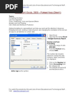 M E 2003 - F (D) : Icrosoft Xcel Ormatting Raft