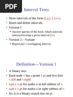 Interval Trees: Store Intervals of The Form - Insert and Delete Intervals