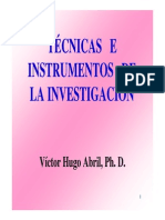 Técnicas e Instrumentos de Investigación - Abril PhD