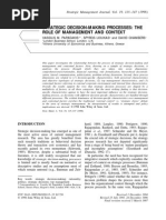 2. Strategic Decision-making Processes