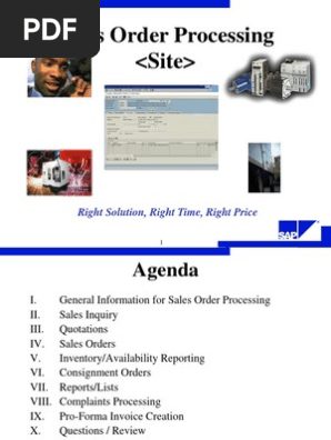 Sd4 Sales Order Processing