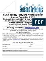 SDFA Holiday Party and Awards Dinner: Sunday, December 9, 2012