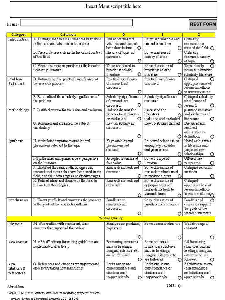 Literature review rubric pdf picture