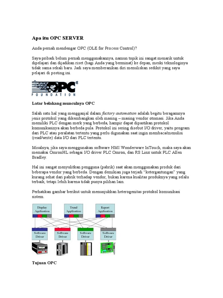 Pengantar OPC Server dalam Otomasi | PDF