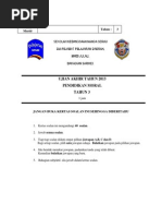 PEPERIKSAAN PERTENGAHAN TAHUN PENDIDIKAN MORAL TAHUN 4