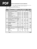 Desagregado de Gastos Generales