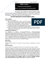 NMDC Limited: Advisor (Research & Development) (R&D)