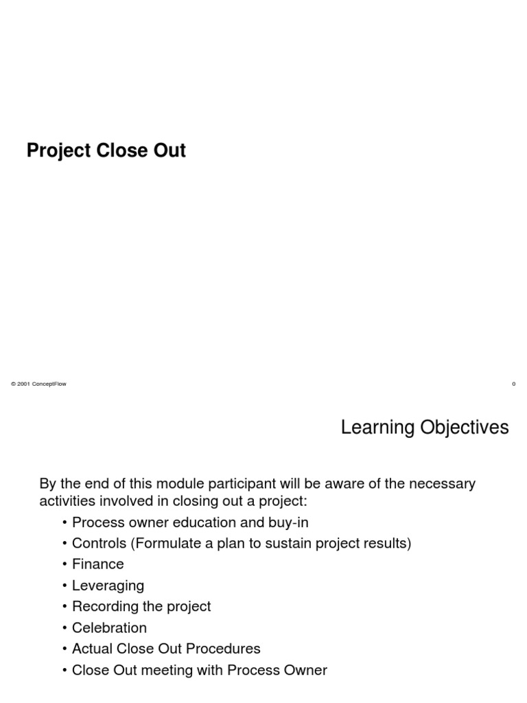 4-11 Project Close Out | PDF | Six Sigma | Trademark