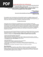 Técnicas para la Dirección de Reuniones