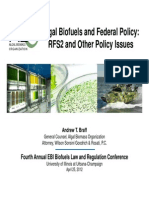 Algal Biofuels and Federal Policy: RFS2 Issues