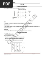 Citstudents - In: Unit-Iii Transportation Model