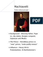 Machiavelli: Politics Without Principle