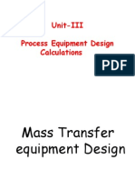 Unit-III Process Equipment Design Calculations