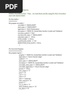 For Registration of Reports, PL/SQL Procedures, SQL Plus... Etc From Back End by Using PL/SQL Procedure and Code Shown Below