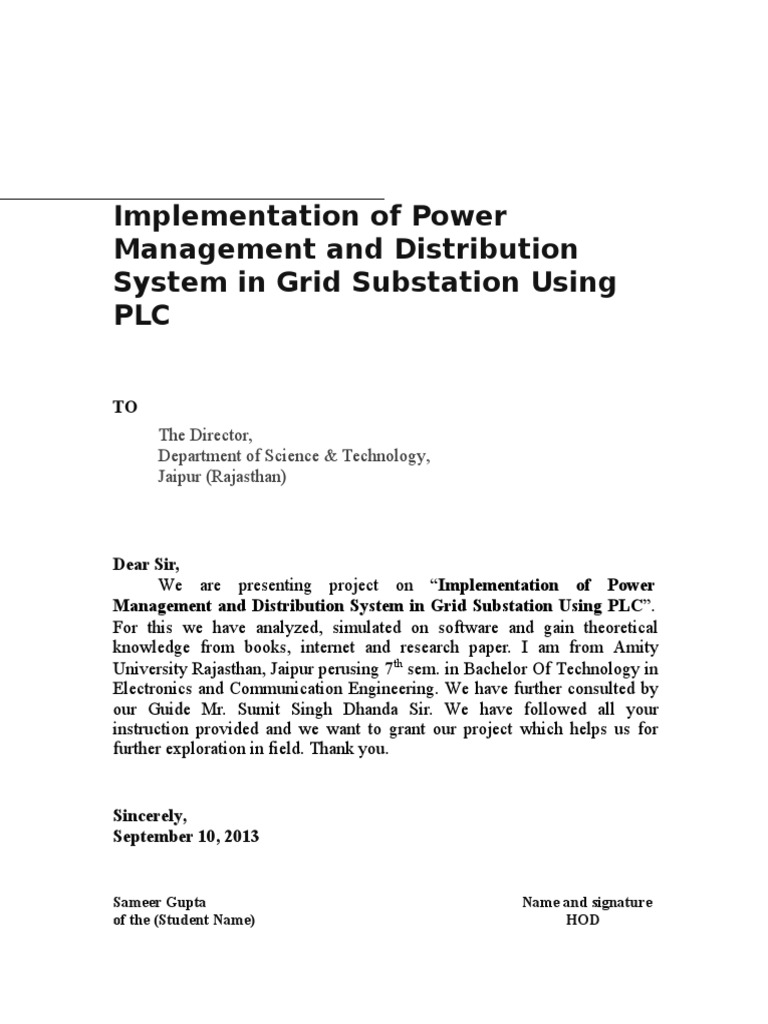Implementation of Power Management and Distribution System in Grid ...