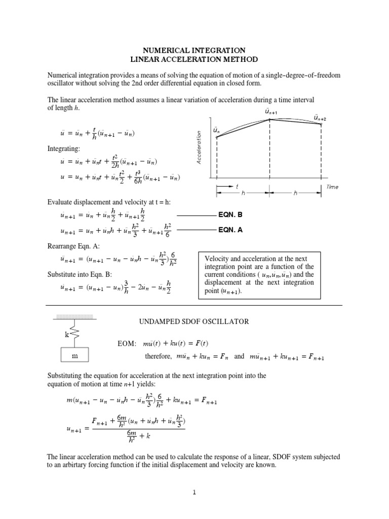 Linear Acceleration PDF Acceleration Equations Of Motion