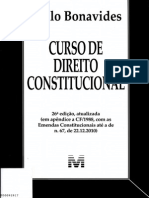 Curso de Direito Constitucional - Bonavides (I) Sumario Paulo