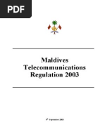 Maldives Telecommunications Regulation 2003