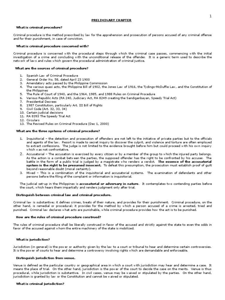 Overview of Criminal Procedure Basics | PDF | Jurisdiction | Prosecutor