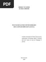 Inclusão de Alunos Com Necessidades Educacionais Especiais