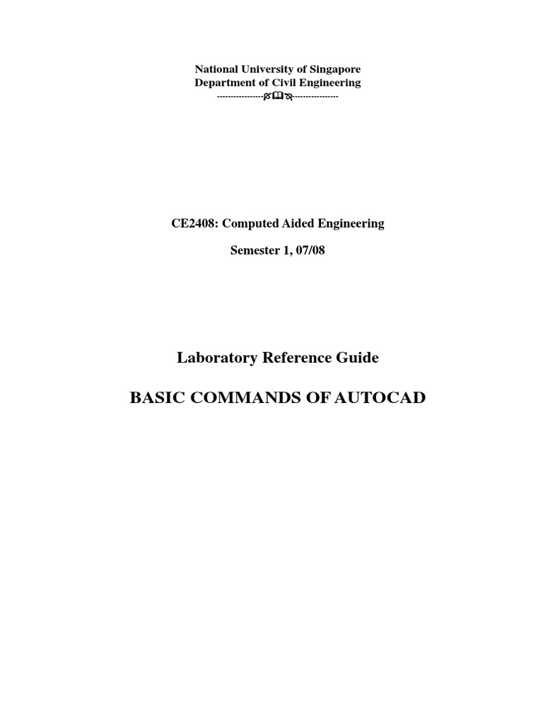 AutoCad Basic Commands PDF | PDF | Circle | Angle