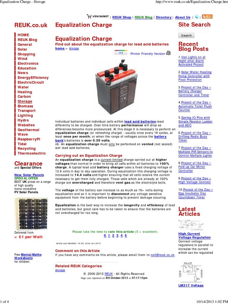 Equalization Charge Storage Battery (Electricity) Battery Charger