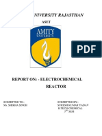 Amity University Rajasthan: Report On: - Electrochemical Reactor