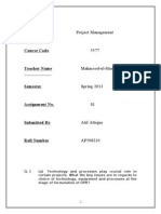 Project Management Assignment # 1