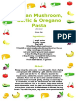 Italian Mushroom, Garlic & Oregano Pasta