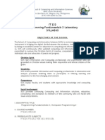 IT 122 Programming Fundamentals 2 Laboratory Syllabus: Objectives of The School