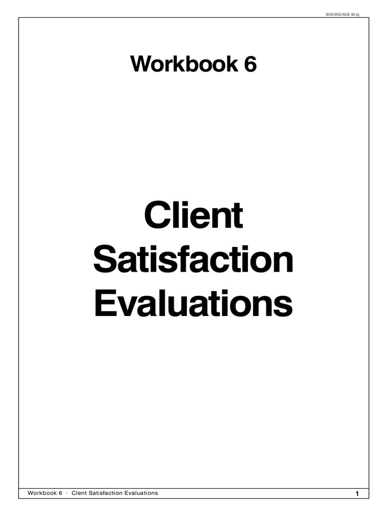 Client Satisfaction Evaluations | PDF | Survey Methodology | Focus Group