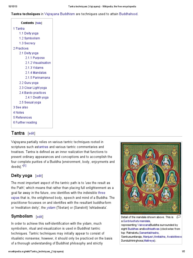 Vajrayana Tantra Techniques Explained | PDF | Vajrayana | Religious Faiths